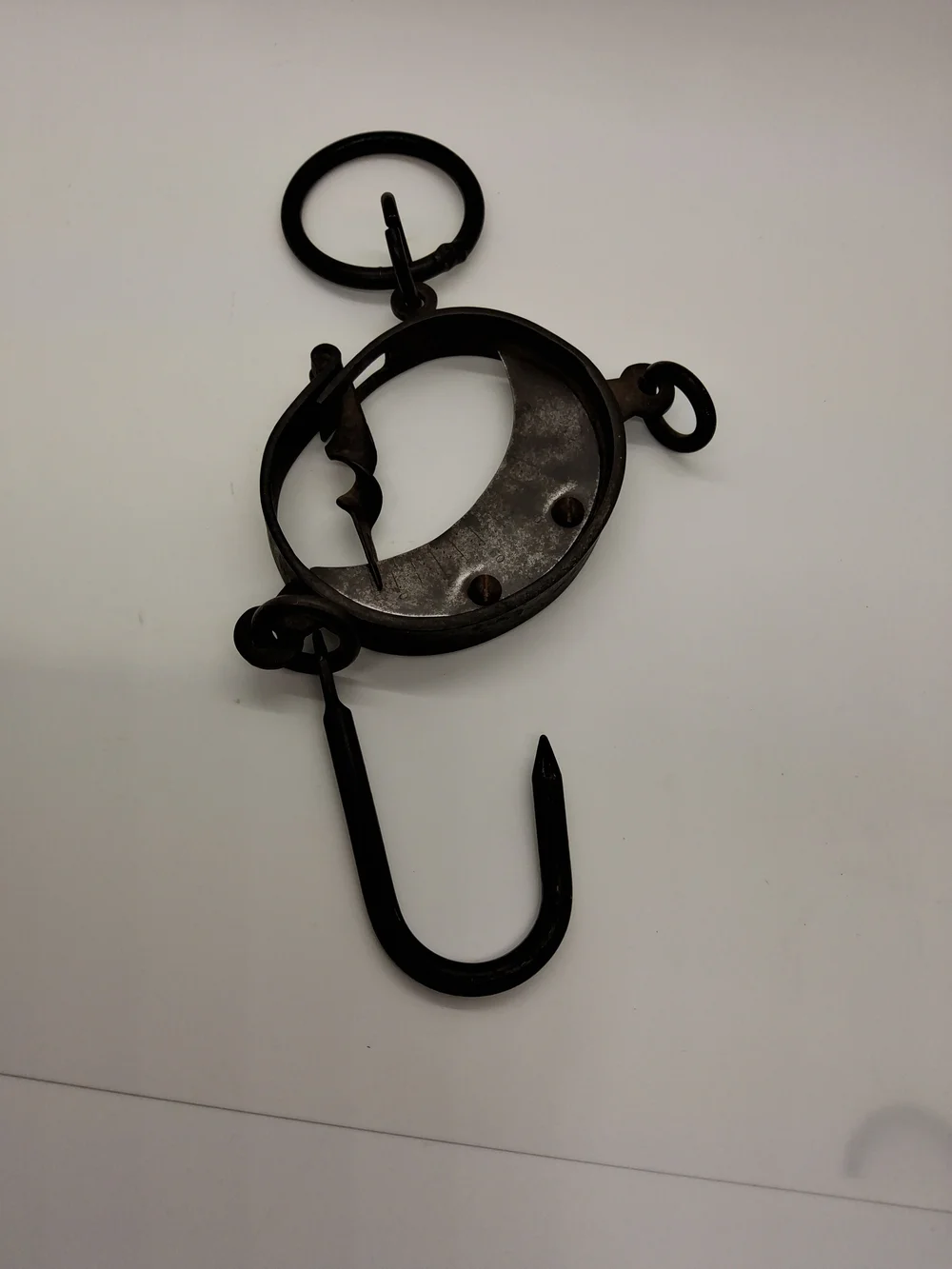 Primitive Antique Rusty Iron Scale with Hanging Hook ~ Rare Find~
